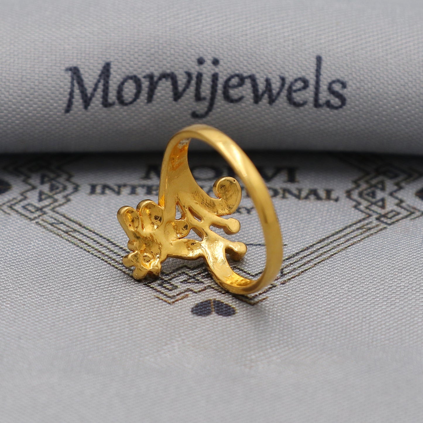 Natural 22k Gold Ring Handmade Jewelry for Gift, K6189
