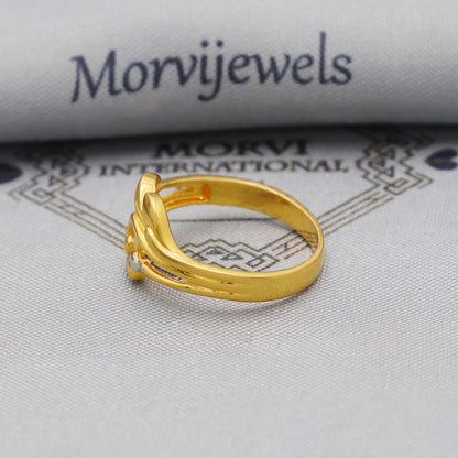 Peacock Bird solid 22k Yellow Gold Handmade Ring Jewelry, K6191