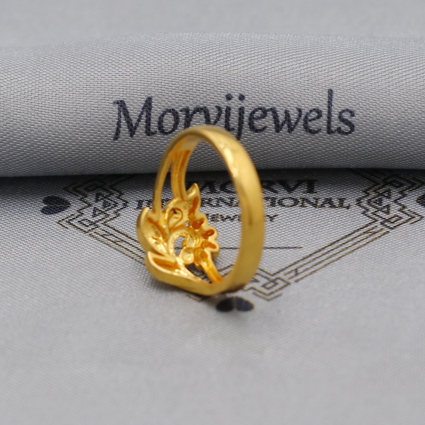 Peacock Bird solid 22k Yellow Gold Handmade Ring Jewelry, K6191