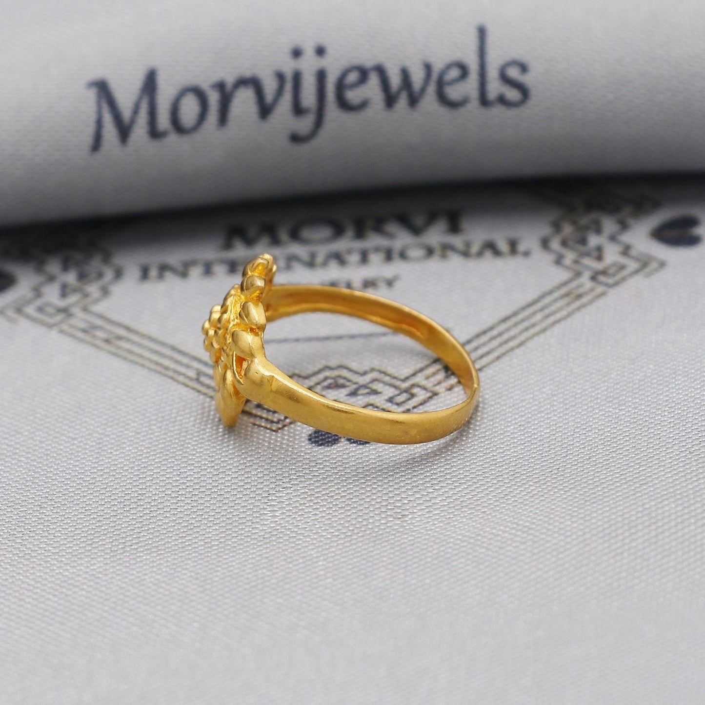 vintage flower design 22k Gold Handmade Ring Jewelry, K6193