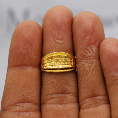 22kt 22k Solid Yellow Gold Handmade Ring Jewelry, K6196