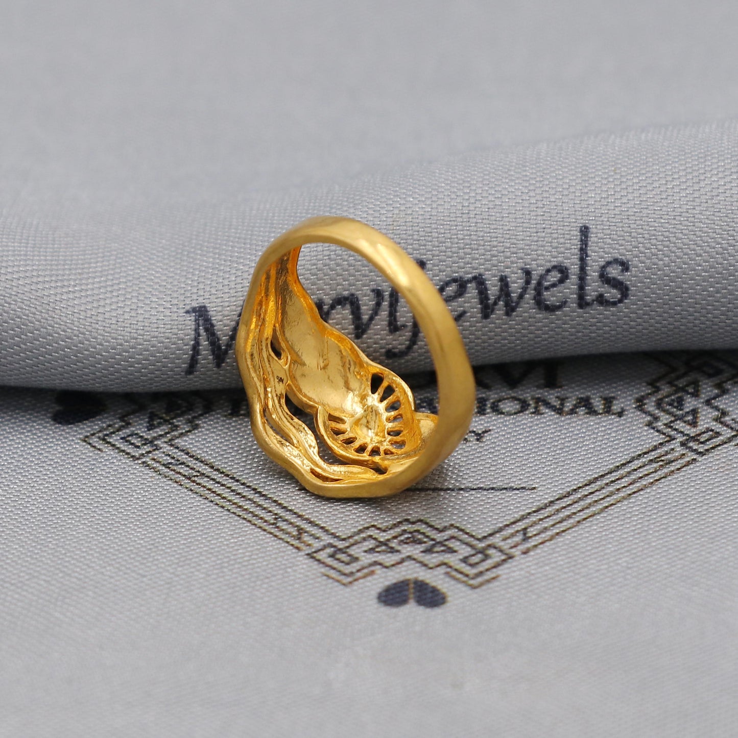 22kt 22k Solid Yellow Gold Handmade Ring Jewelry, K6198