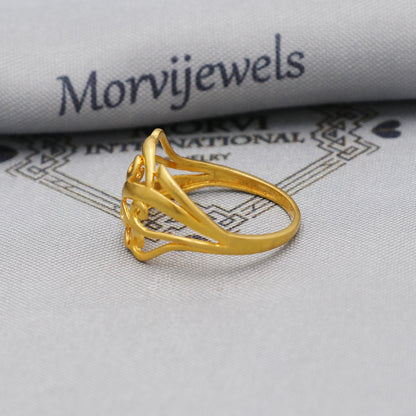 Art deco 22kt 22k Solid Yellow Gold Handmade Ring Jewelry, K6200