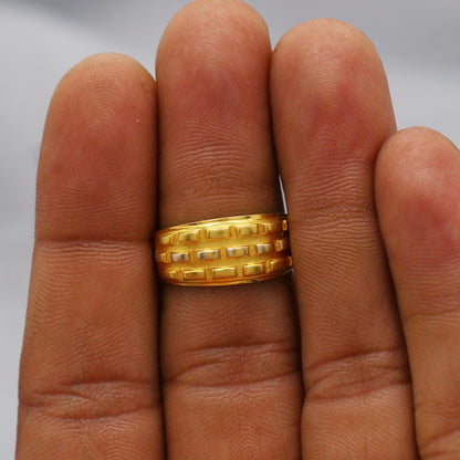 Art deco 22kt 22k Solid Yellow Gold Handmade Ring Jewelry, K6201