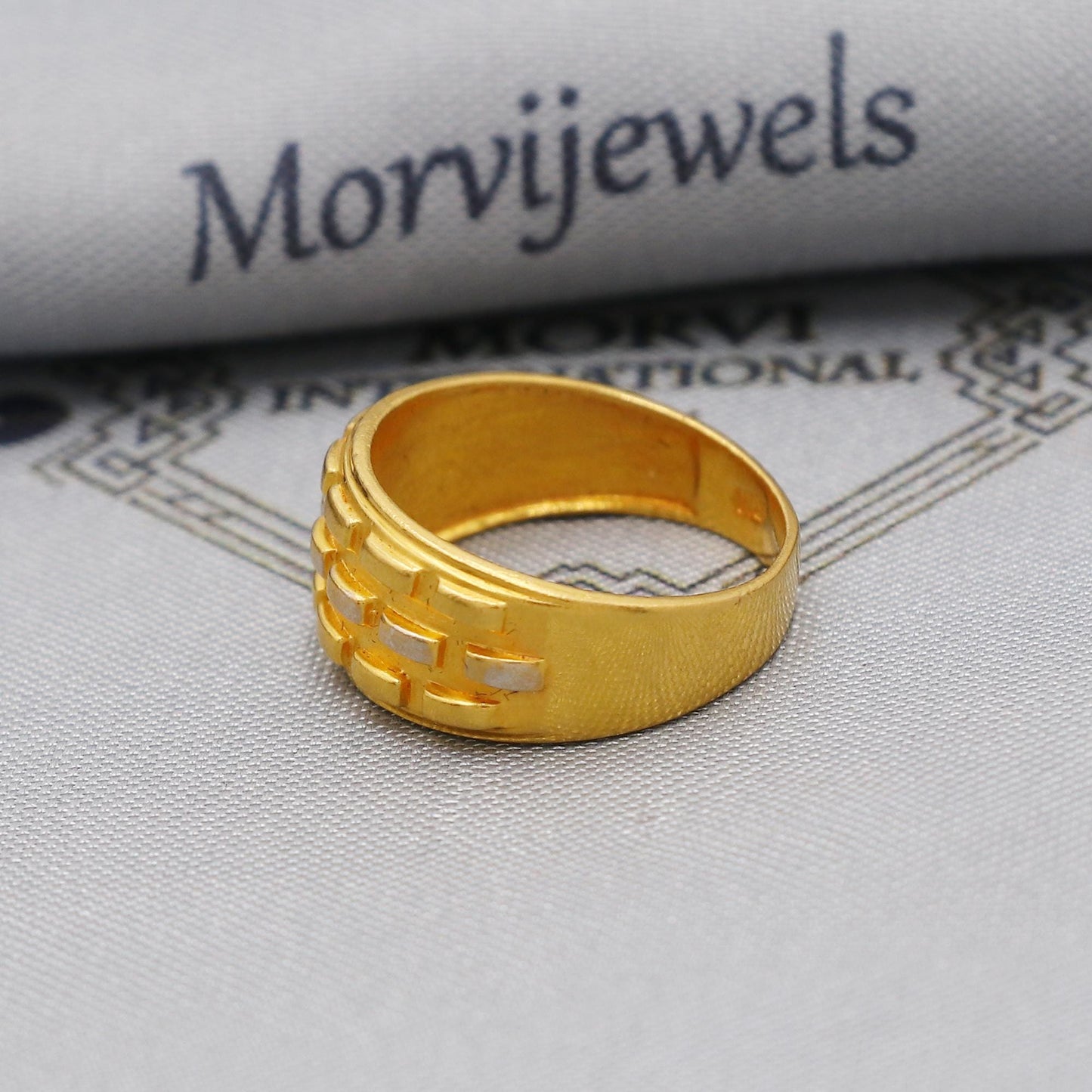 Art deco 22kt 22k Solid Yellow Gold Handmade Ring Jewelry, K6201