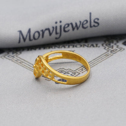 22kt 22k Solid Yellow Gold Handmade Flower Ring Jewelry, K6202
