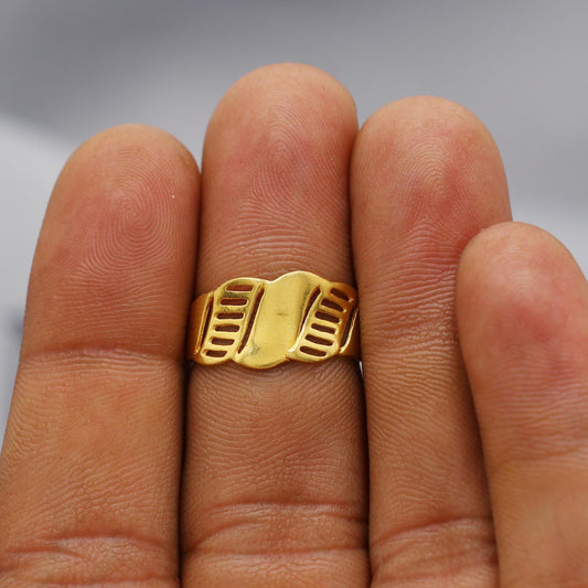 Classic 22kt 22k Solid Yellow Gold Handmade Ring Jewelry, K6204