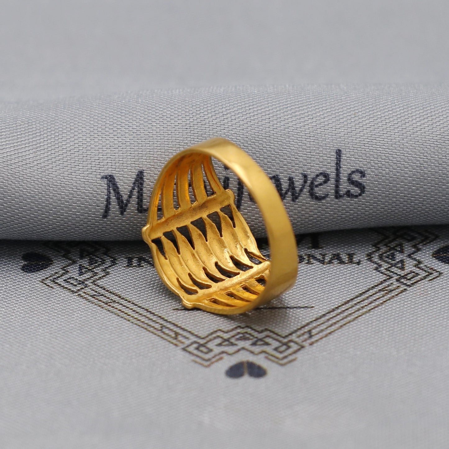 Classic 22kt 22k Solid Yellow Gold Handmade Ring Jewelry, K6205