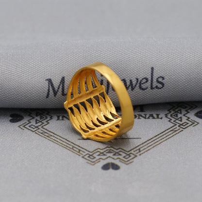 Classic 22kt 22k Solid Yellow Gold Handmade Ring Jewelry, K6205