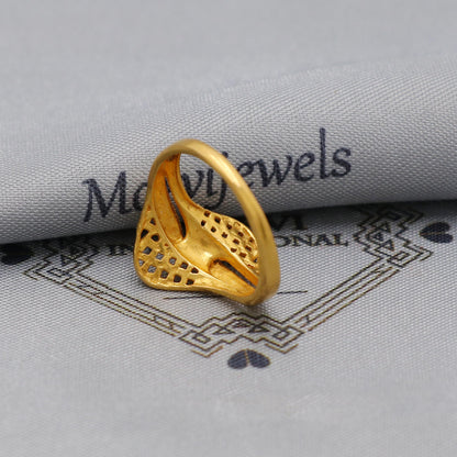 22kt 22k Solid Yellow Gold Handmade Vintage Design Ring Jewelry, K6210