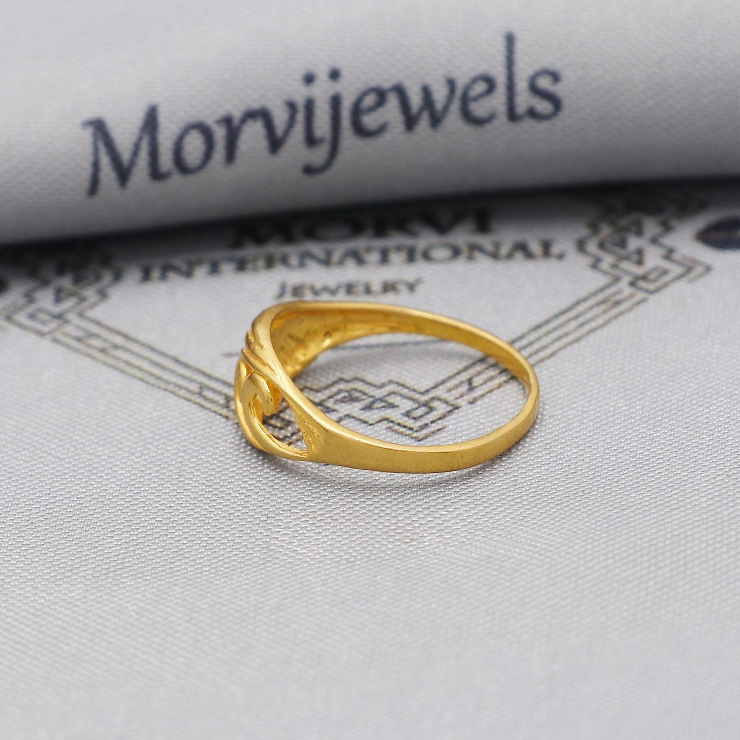 22kt 22k Solid Yellow Gold Handmade Vintage Design Ring Jewelry, K6212