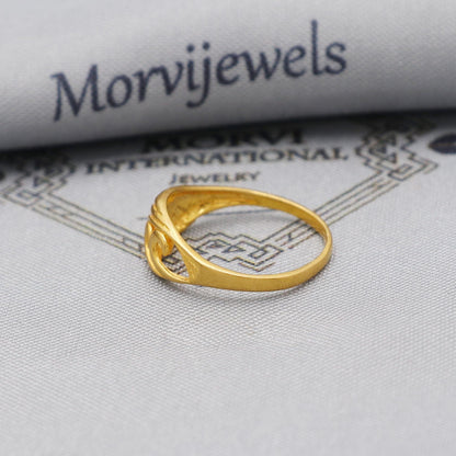 22kt 22k Solid Yellow Gold Handmade Vintage Design Ring Jewelry, K6212