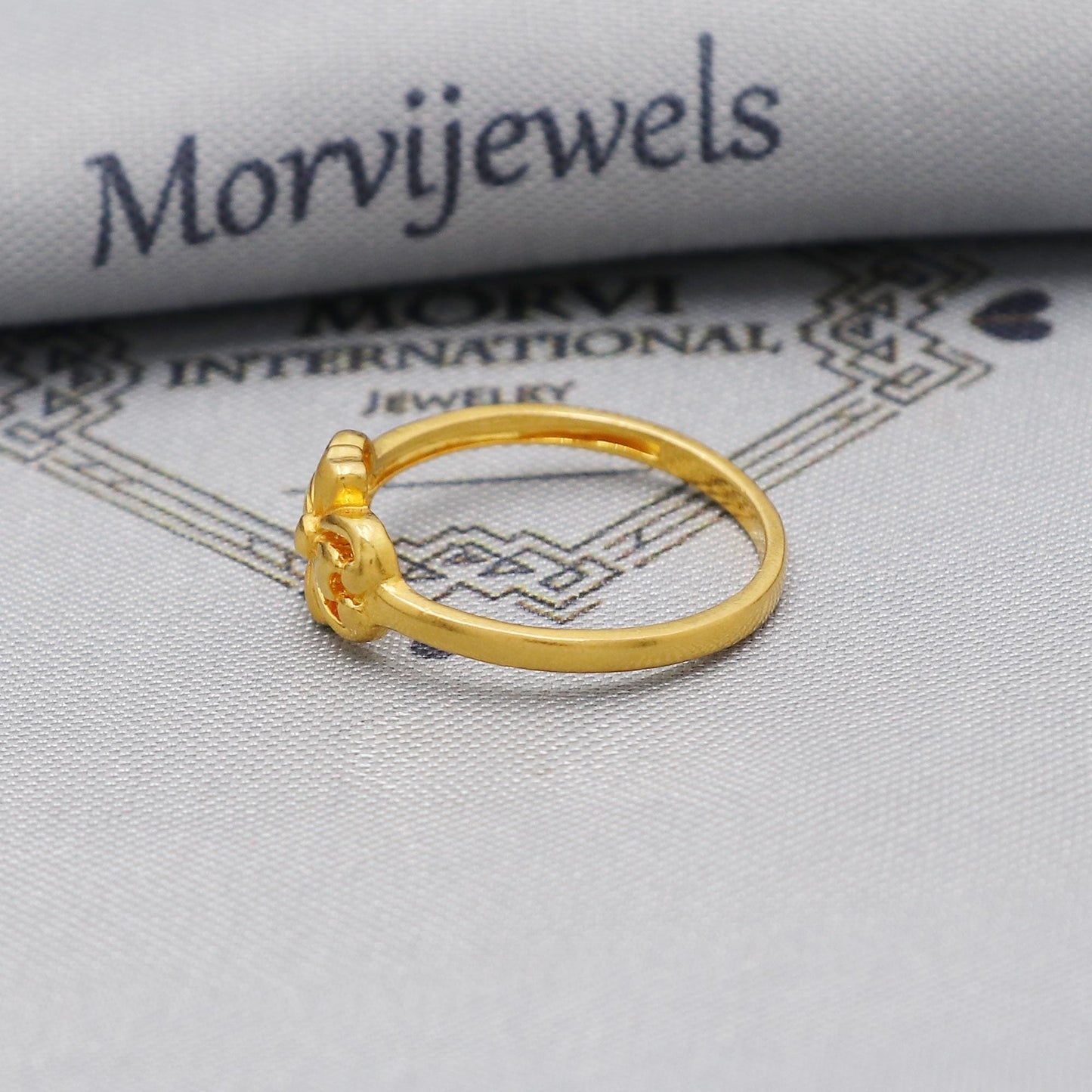 22kt 22k Solid Yellow Gold Handmade Flower Design Ring Jewelry, K6213