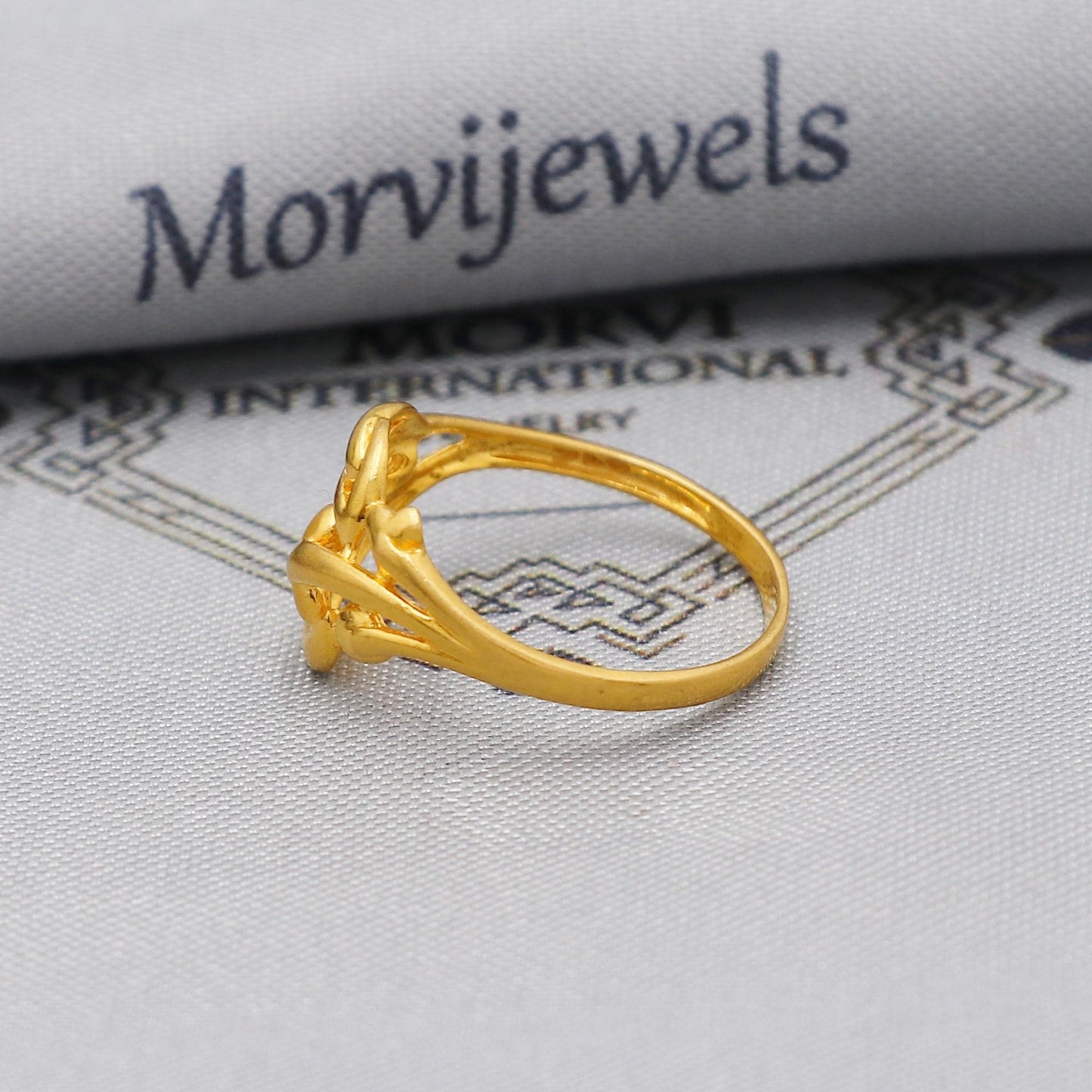 22k 22kt Solid Yellow Gold Handmade Floral Design Ring Jewelry, K6216