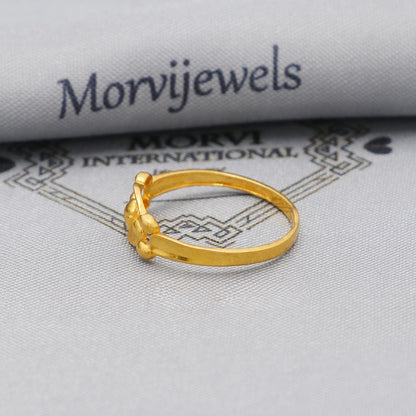 22k 22kt Solid Yellow Gold Handmade Ethnic Design Ring Jewelry, K6218