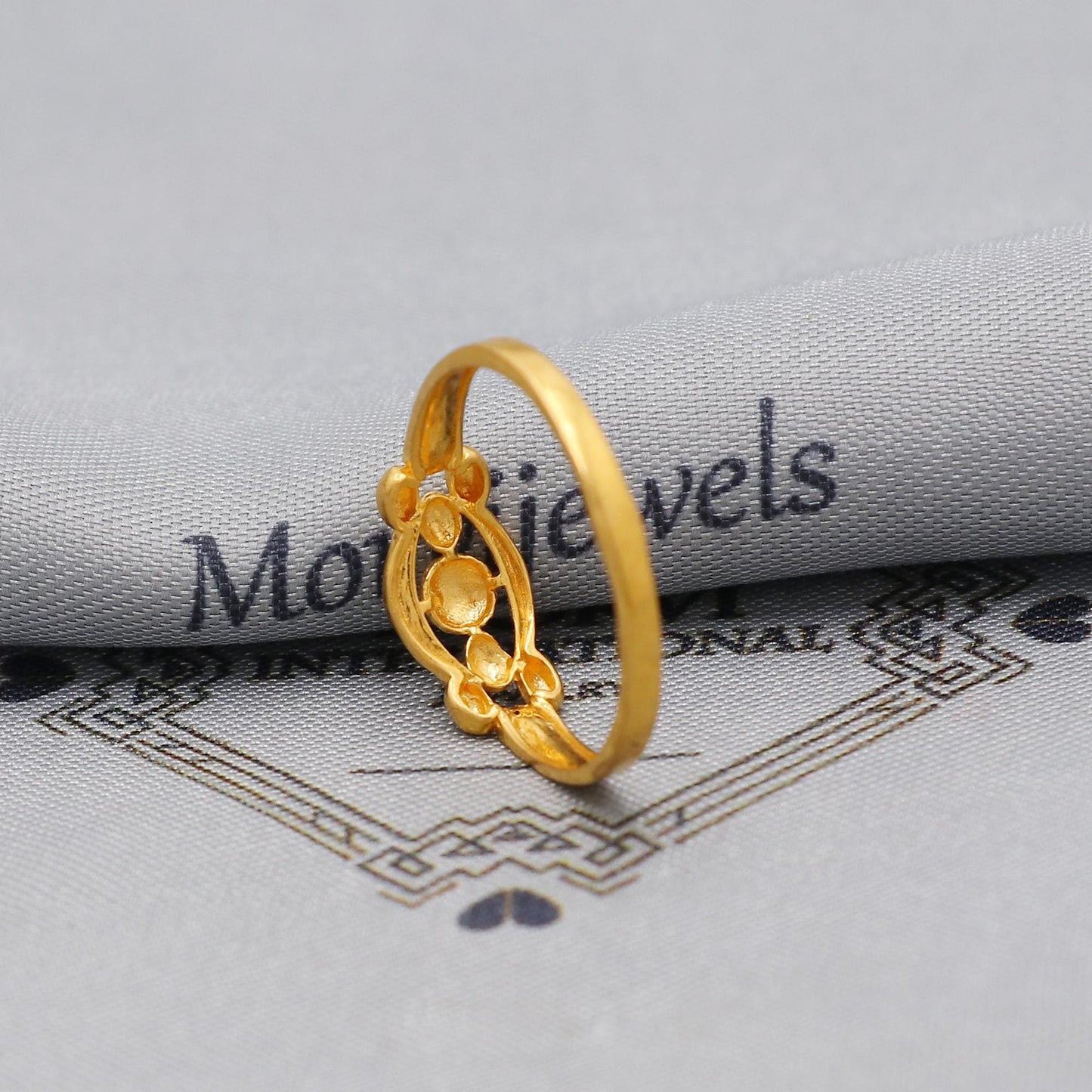 22k 22kt Solid Yellow Gold Handmade Ethnic Design Ring Jewelry, K6218
