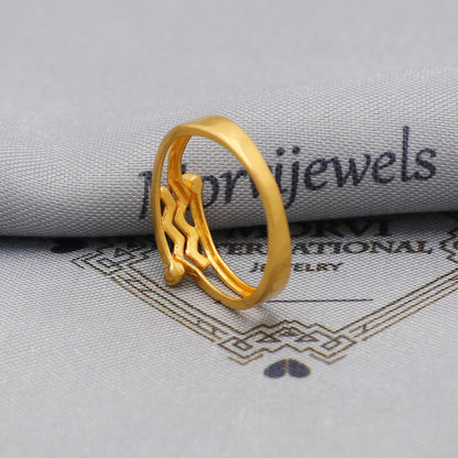 Real Pure 22k Solid Yellow Gold Handmade Ring Indian Jewelry, K6220