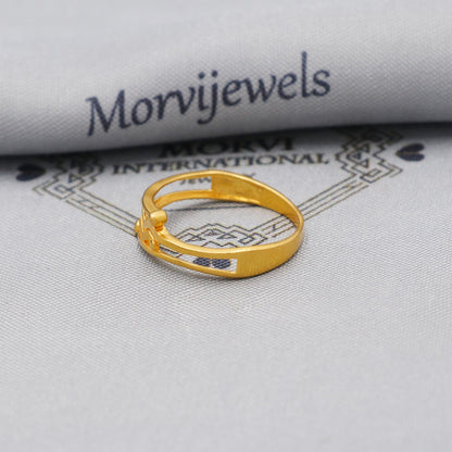 Real Pure 22k Solid Yellow Gold Handmade Ring Indian Jewelry, K6220