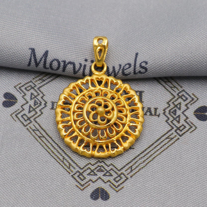 Pure 22k Gold Pendant Jewelry, Traditional Indian Gold Jewelry, vintage antique design, K6232