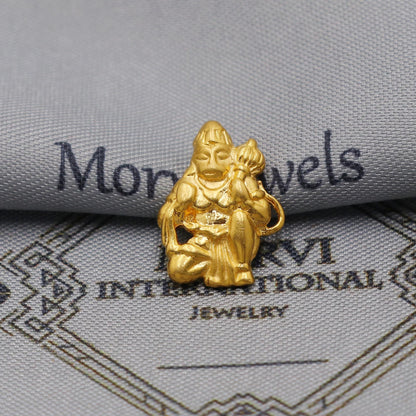 Hanuman ji hindu god 22k Gold Pendant Indian 22kt Jewelry made in india, K6264