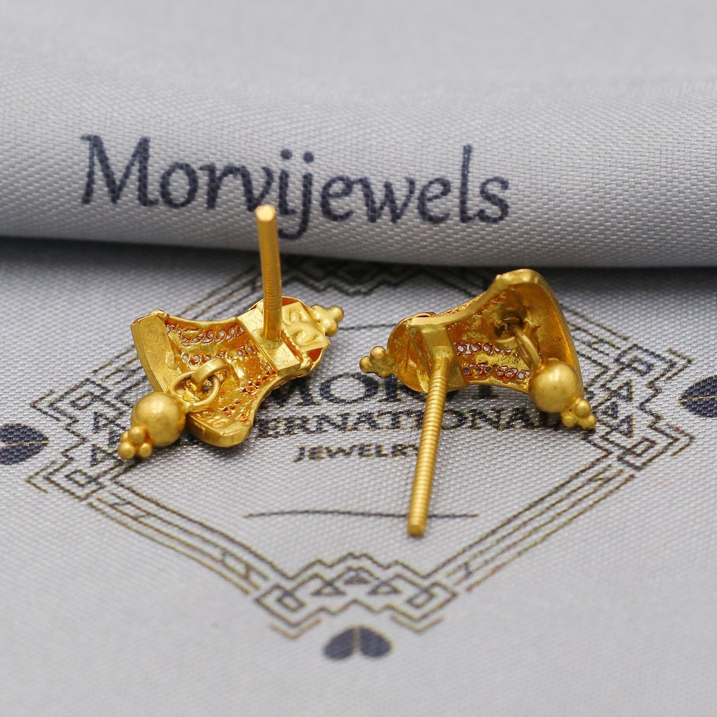 Handmade 22k Earrings India, K6280