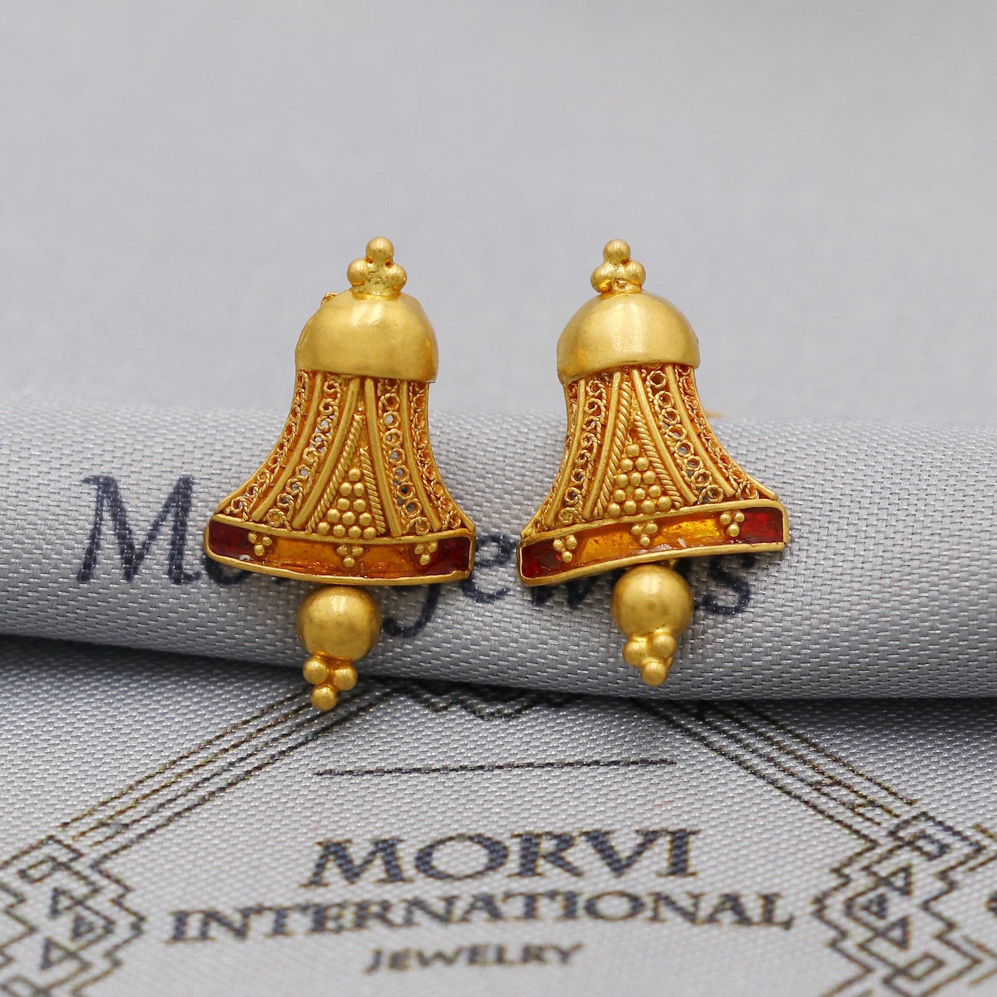 Handmade 22k Earrings India, K6280