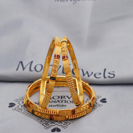 Pure 22k Gold Bangles Indian Handmade Asian vintage design, Traditional, Bangle Bracelet Wedding women Jewelry