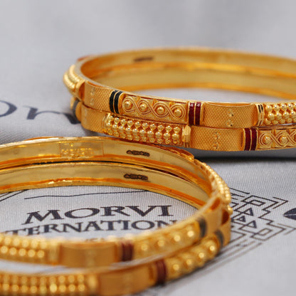 Pure 22k Gold Bangles Indian Handmade Asian vintage design, Traditional, Bangle Bracelet Wedding women Jewelry