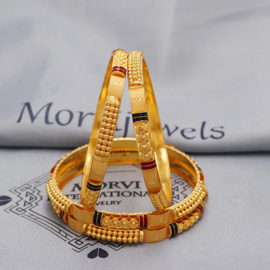 Pure 22k Gold Bangles Indian Handmade Asian vintage design, Traditional, Bangle Bracelet Wedding women Jewelry, Delicate Inner wax