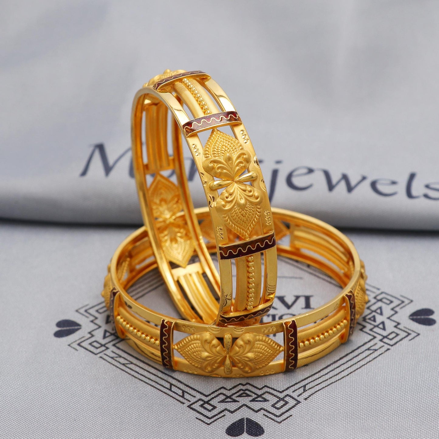 Pure 22k Gold Bangles Indian Handmade Asian vintage design, Traditional, Bangle Bracelet Wedding women Jewelry,  Gold Bracelet Women