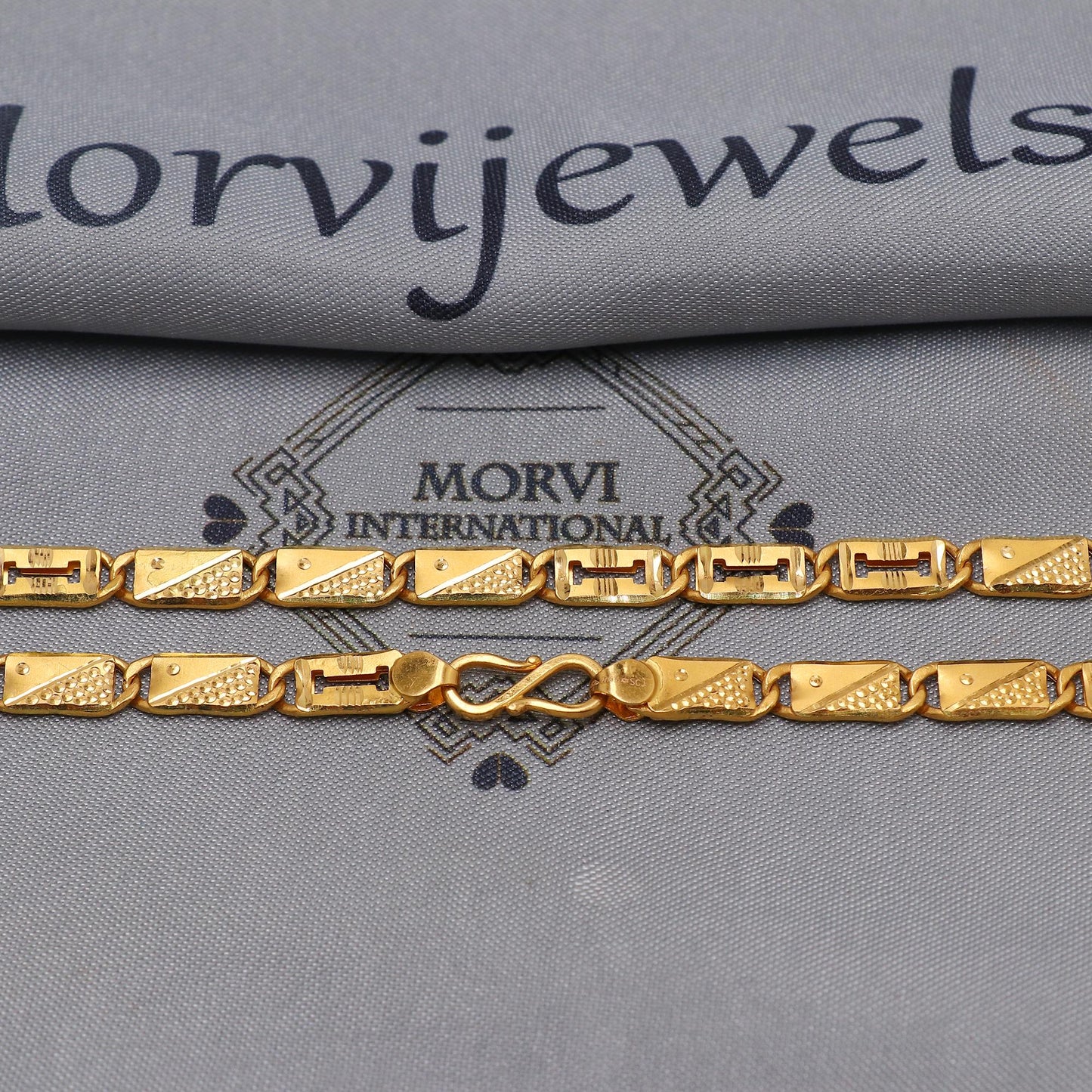 22k Yellow Gold Chain Necklace Gift , all sizes, 22k karat 22kt 22ct Indian Gold Handmade chain necklace Jewelry for gift, K6598
