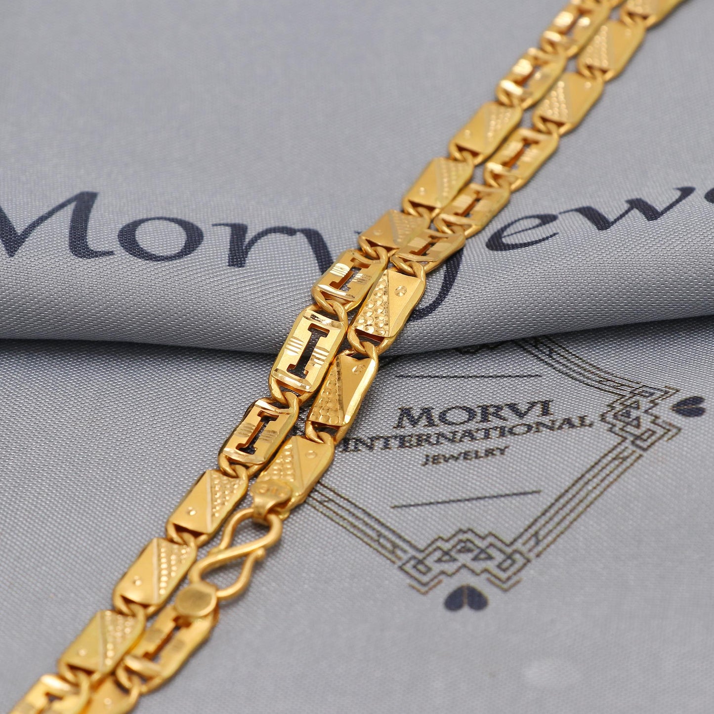 22k Yellow Gold Chain Necklace Gift , all sizes, 22k karat 22kt 22ct Indian Gold Handmade chain necklace Jewelry for gift, K6598