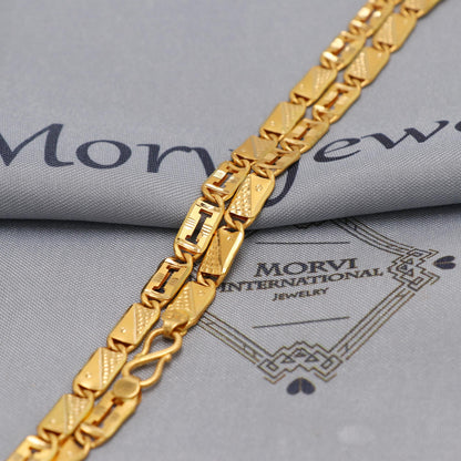 22k Yellow Gold Chain Necklace Gift , all sizes, 22k karat 22kt 22ct Indian Gold Handmade chain necklace Jewelry for gift, K6598