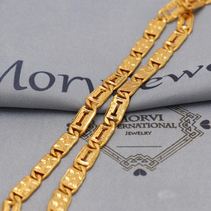 22k Yellow Gold Chain Necklace Gift , all sizes, 22k karat 22kt 22ct Indian Gold Handmade chain necklace Jewelry for gift, K6599