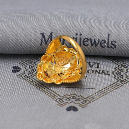 22k Indian Gold Ring Handmade Jewelry, K6619