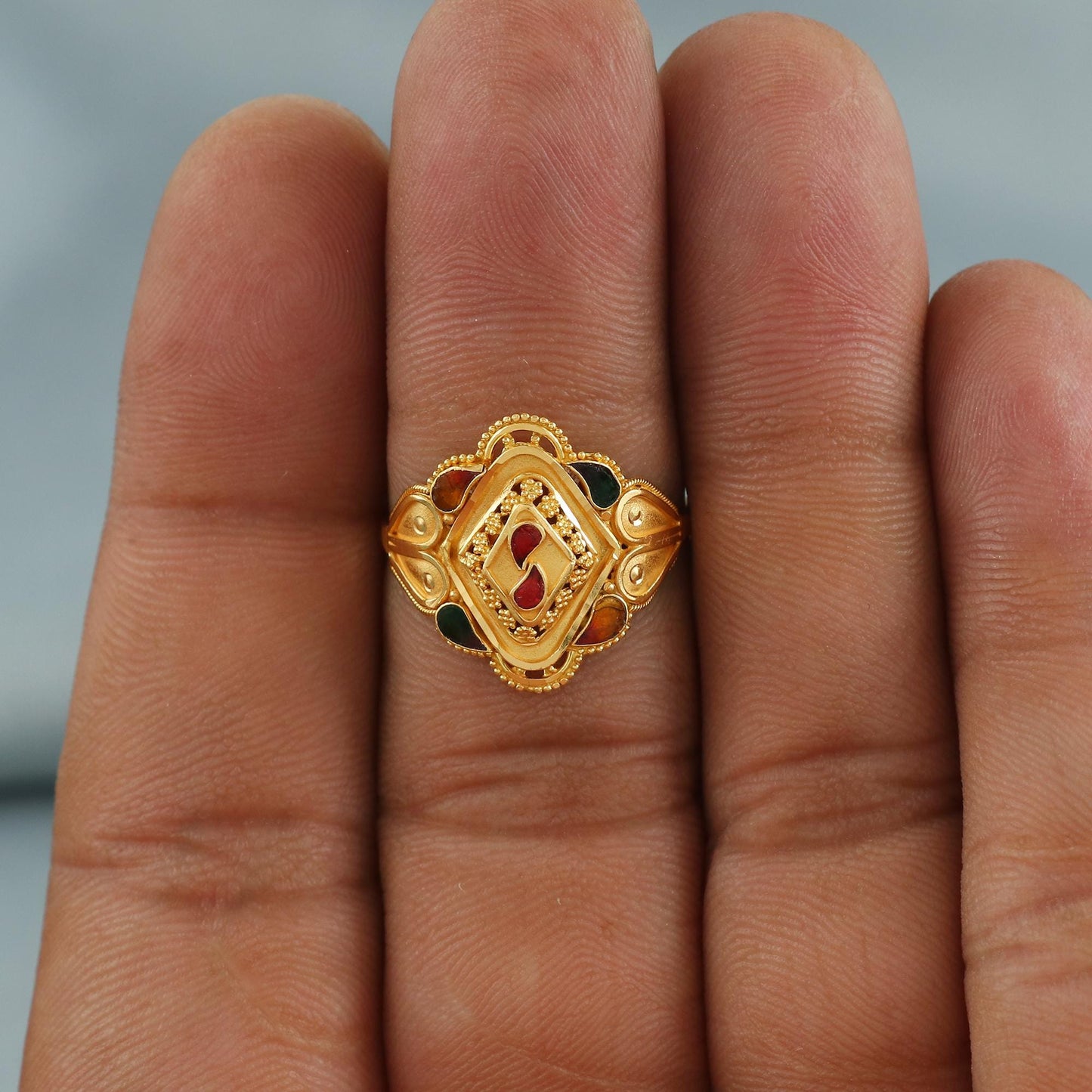 Handmade 22kt India Gold Jewelry, K6630