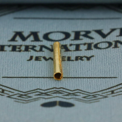 Small 22k gold pipe charms, handmade jewelry, K6703
