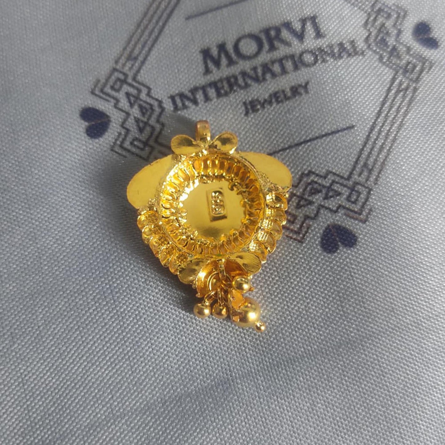 Locket 22k Yellow Gold Pendant Necklace Handmade Indian Handmade Vintage Antique Design Jewelry, K6709
