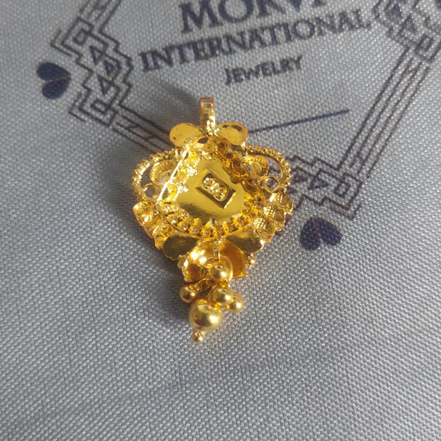 Locket 22k Yellow Gold Pendant Necklace Handmade Indian Handmade Vintage Antique Design Jewelry, K6711
