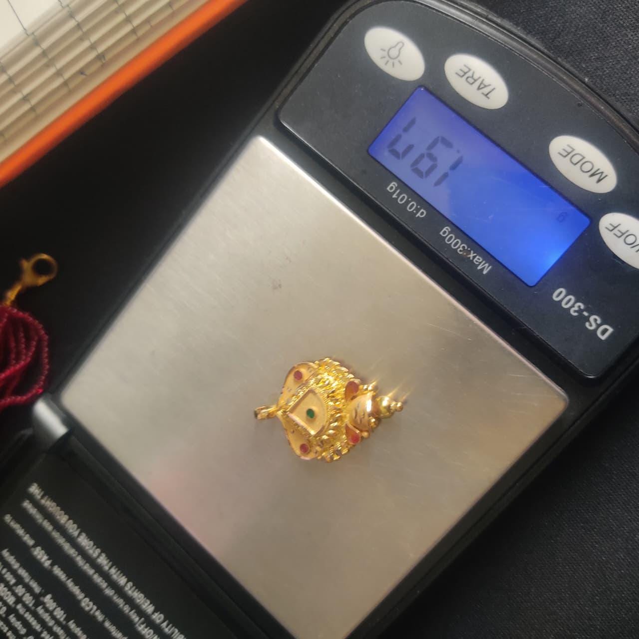 Locket 22k Yellow Gold Pendant Necklace Handmade Indian Handmade Vintage Antique Design Jewelry, K6713