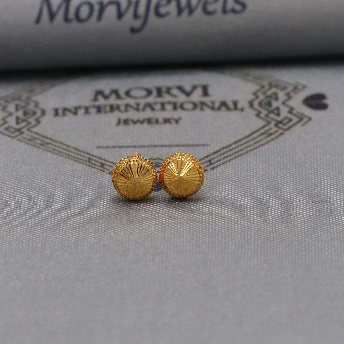 22k Gold Studs earrings, screw back small  earrings, Genuine Gold Earrings Indian Handmade Jewelry for Women, K6722