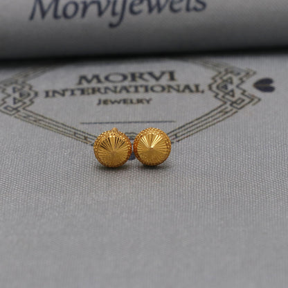 22k Gold Studs earrings, screw back small  earrings, Genuine Gold Earrings Indian Handmade Jewelry for Women, K6722