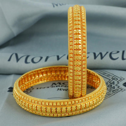 22k Gold Bangle Indian Handmade jewelry, Designer Bangle, Handmade Gold Bangle Floral Design, 22k Jewelry Indian wedding party wear