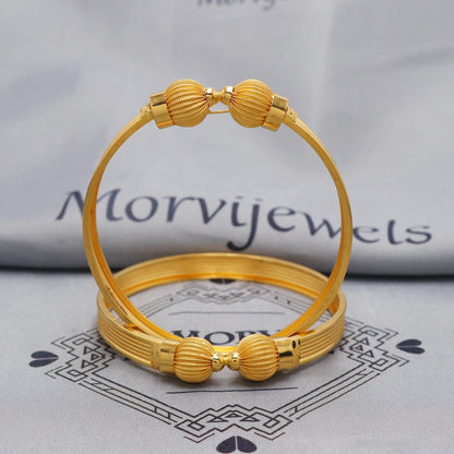 Pure 22k Gold Bangles Indian Handmade Asian vintage design, Traditional, Bangle Bracelet Wedding women Jewelry, Ball Beads Bracelet Women