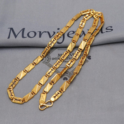 22k Yellow Gold Chain Necklace Gift , all sizes, 22k karat 22kt 22ct Indian Gold Handmade chain necklace Jewelry for gift, K6598