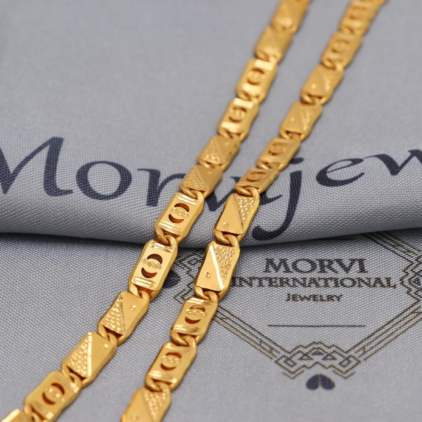 22k Yellow Gold Chain Necklace Gift , all sizes, 22k karat 22kt 22ct Indian Gold Handmade chain necklace Jewelry for gift, K6600