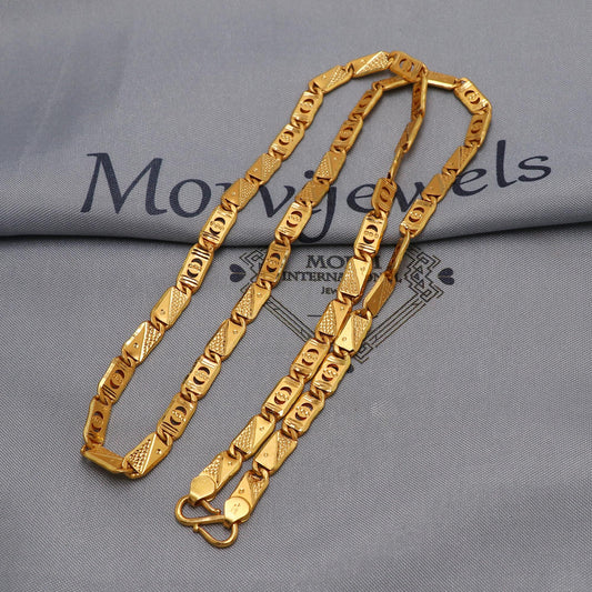 22k Yellow Gold Chain Necklace Gift , all sizes, 22k karat 22kt 22ct Indian Gold Handmade chain necklace Jewelry for gift, K6600