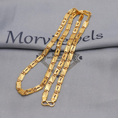 22k Yellow Gold Chain Necklace Gift , all sizes, 22k karat 22kt 22ct Indian Gold Handmade chain necklace Jewelry for gift, K6601