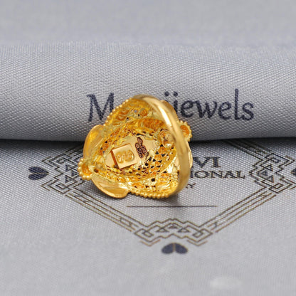 22k Yellow Gold Ring Size 7 US and All, Hallmark Women Gold Ring Jewelry, Indian Vintage Design Gold Ring, Wedding Gold Ring, K6618