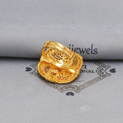22k Yellow Gold Filigree Ring Size 8.25 US and All, Women Gold Ring Jewelry,Indian Vintage Design Gold Ring, Wedding Gold Flower Ring, K6622